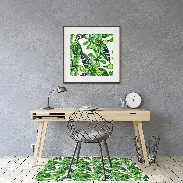Tapis pour chaise de bureau Motif à feuilles caduques