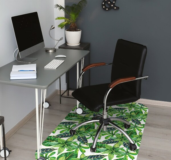Tapis pour chaise de bureau Motif à feuilles caduques