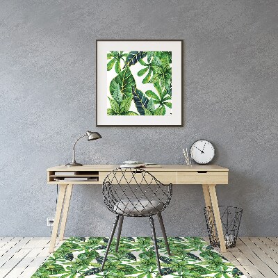 Tapis pour chaise de bureau Motif à feuilles caduques