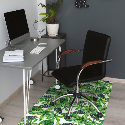 Tapis pour chaise de bureau Motif à feuilles caduques