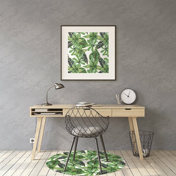 Tapis pour chaise de bureau Motif à feuilles caduques