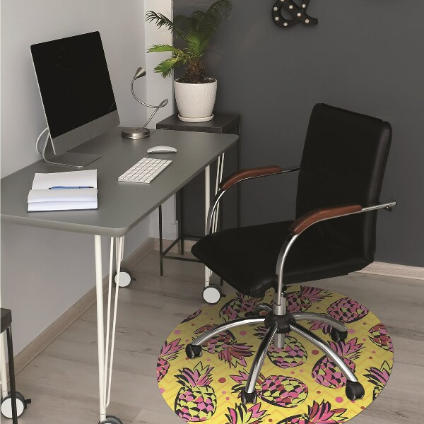 Tapis pour chaise de bureau Ananas roses