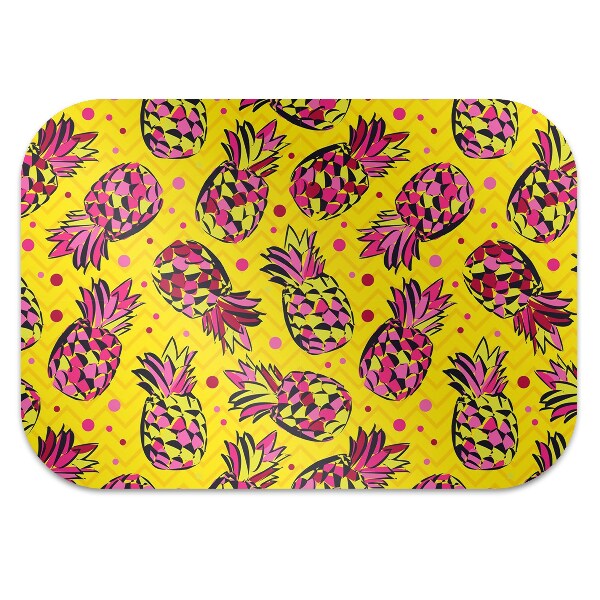 Tapis pour chaise de bureau Ananas roses
