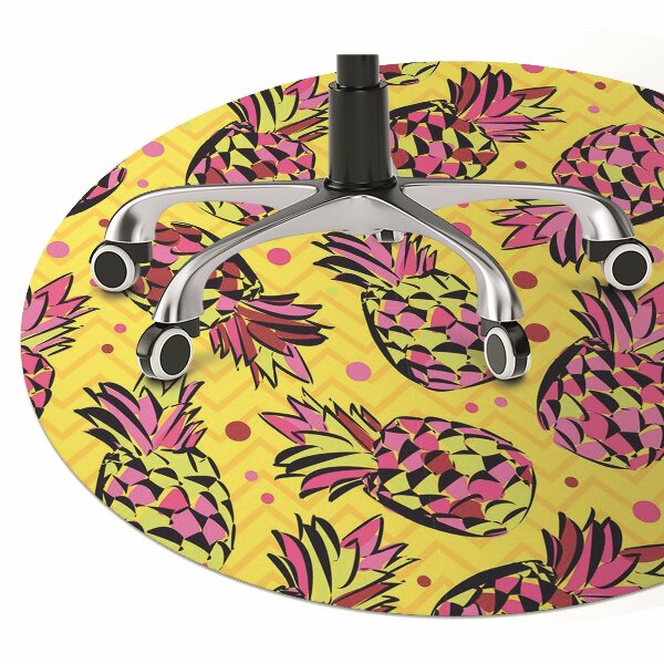 Tapis pour chaise de bureau Ananas roses