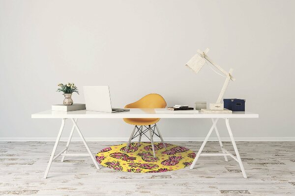Tapis pour chaise de bureau Ananas roses