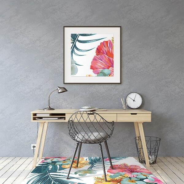 Tapis de chaise de bureau Fleurs de printemps