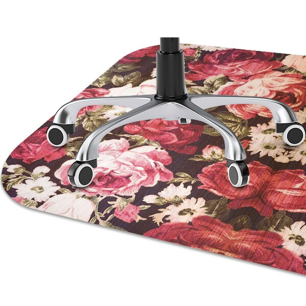 Tapis bureau roses rouges