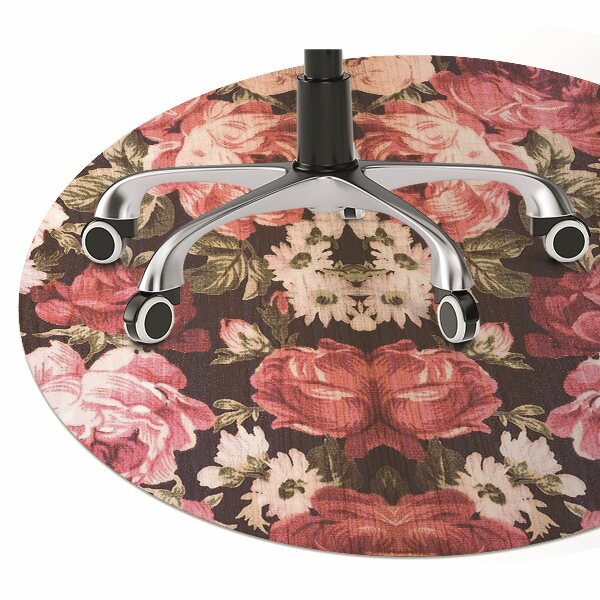Tapis bureau roses rouges