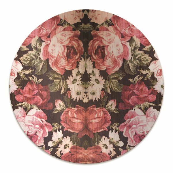 Tapis bureau roses rouges