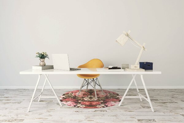 Tapis bureau roses rouges