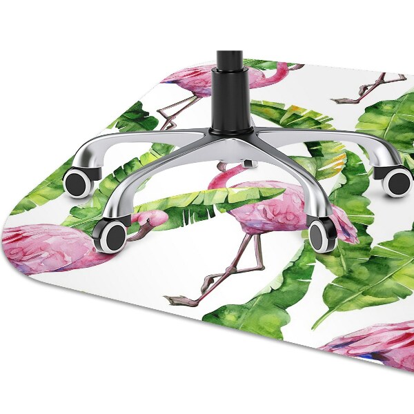 Tapis protège sol Flamant et feuilles