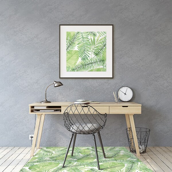 Tapis de chaise de bureau Feuilles