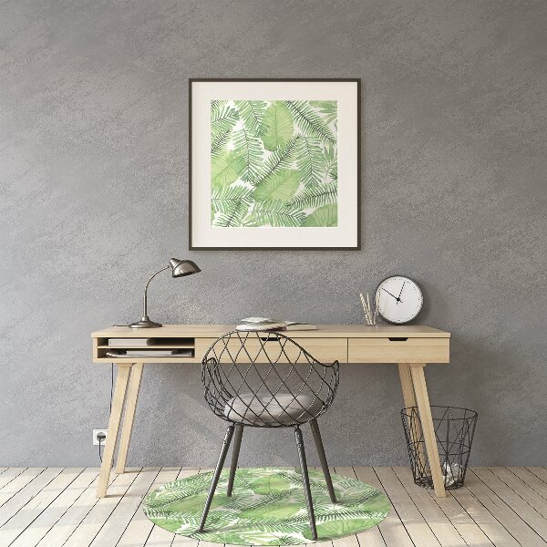 Tapis de chaise de bureau Feuilles