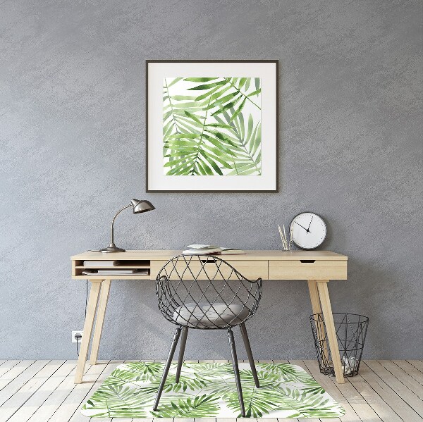 Tapis de chaise de bureau Feuilles d'aquarelle