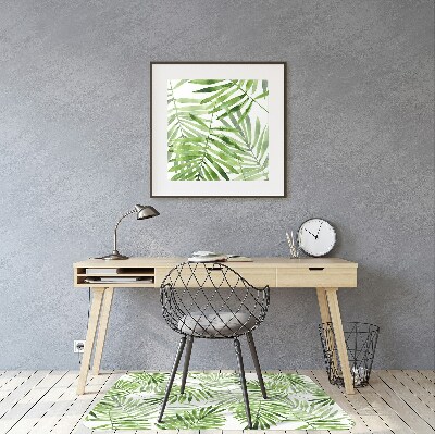 Tapis de chaise de bureau Feuilles d'aquarelle