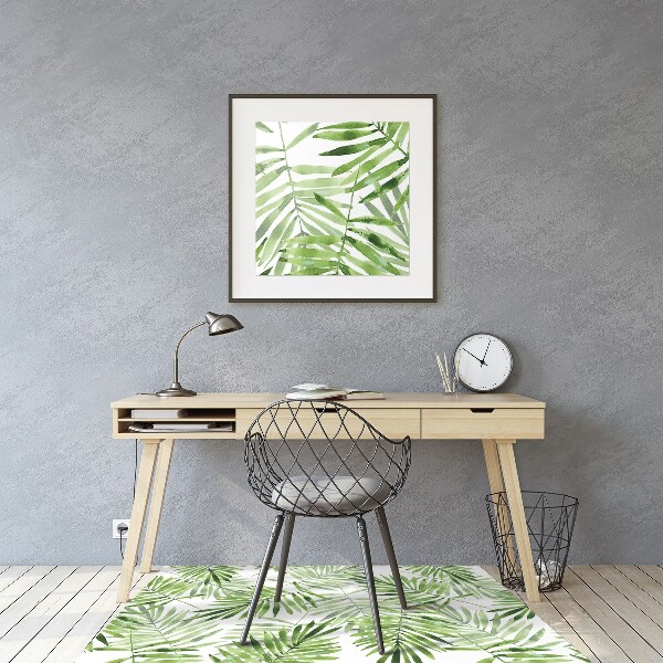 Tapis de chaise de bureau Feuilles d'aquarelle