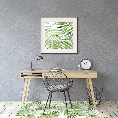 Tapis de chaise de bureau Feuilles d'aquarelle