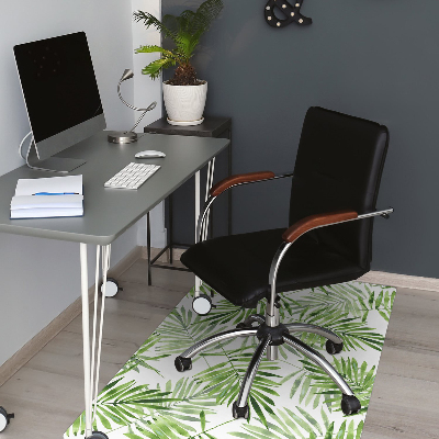 Tapis de chaise de bureau Feuilles d'aquarelle