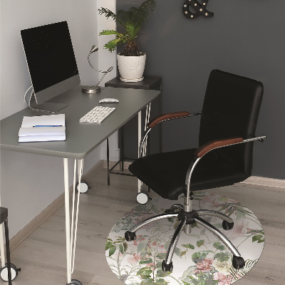 Tapis de chaise de bureau Fleur délicate