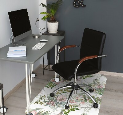 Tapis de chaise de bureau Fleur délicate