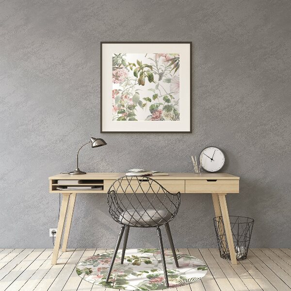 Tapis de chaise de bureau Fleur délicate