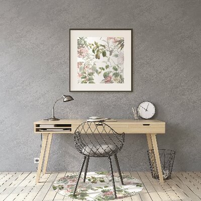 Tapis de chaise de bureau Fleur délicate