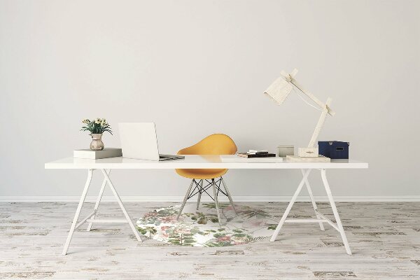Tapis de chaise de bureau Fleur délicate