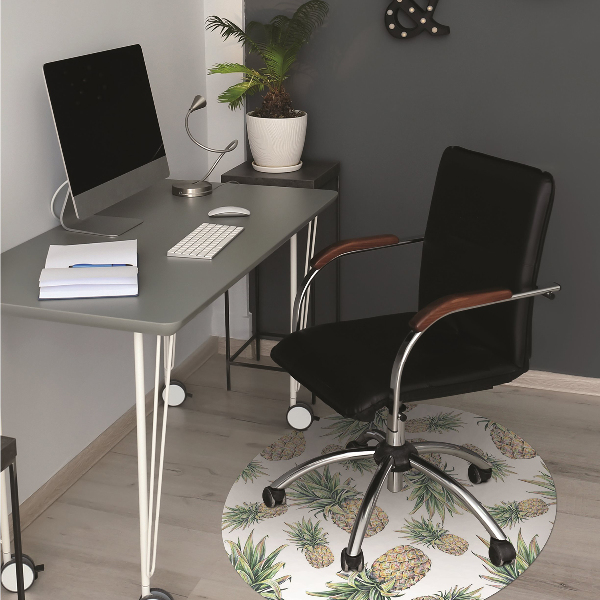 Tapis de chaise de bureau Ananas