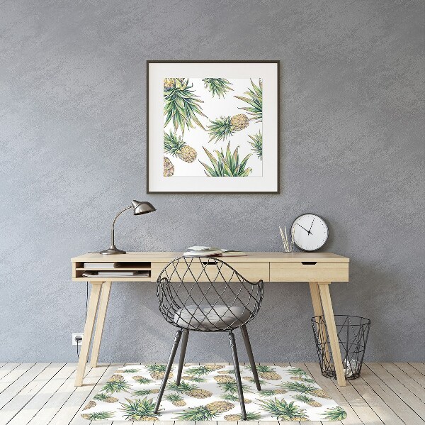 Tapis de chaise de bureau Ananas