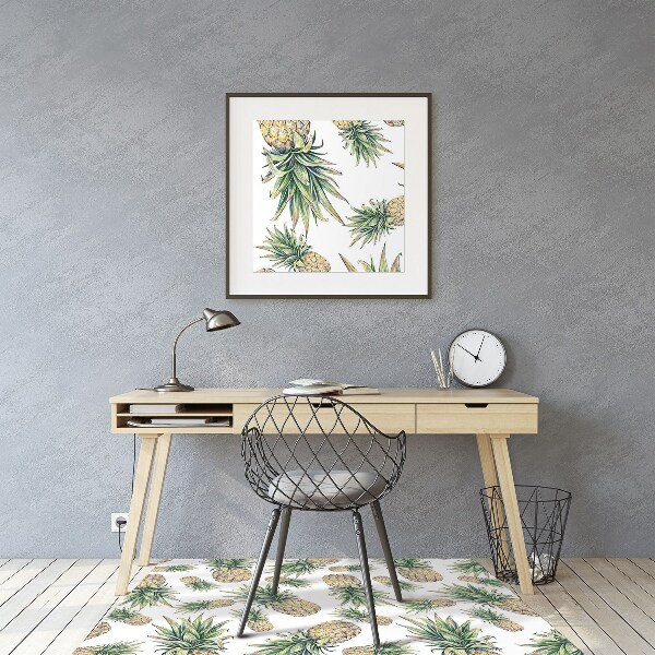 Tapis de chaise de bureau Ananas