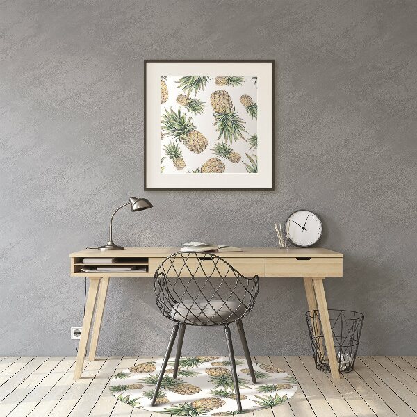 Tapis de chaise de bureau Ananas