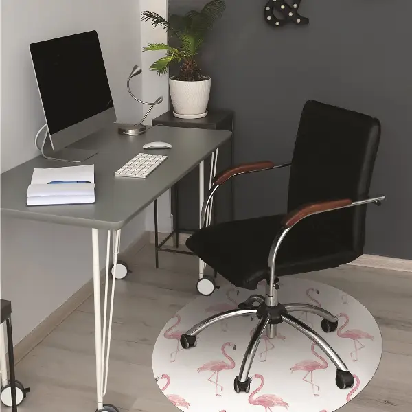 Tapis de chaise de bureau Flamants