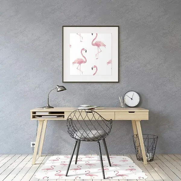 Tapis de chaise de bureau Flamants