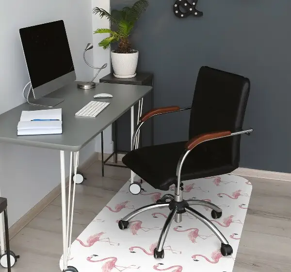Tapis de chaise de bureau Flamants