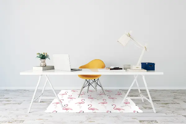 Tapis de chaise de bureau Flamants