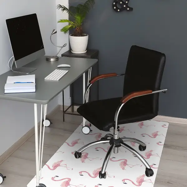 Tapis de chaise de bureau Flamants