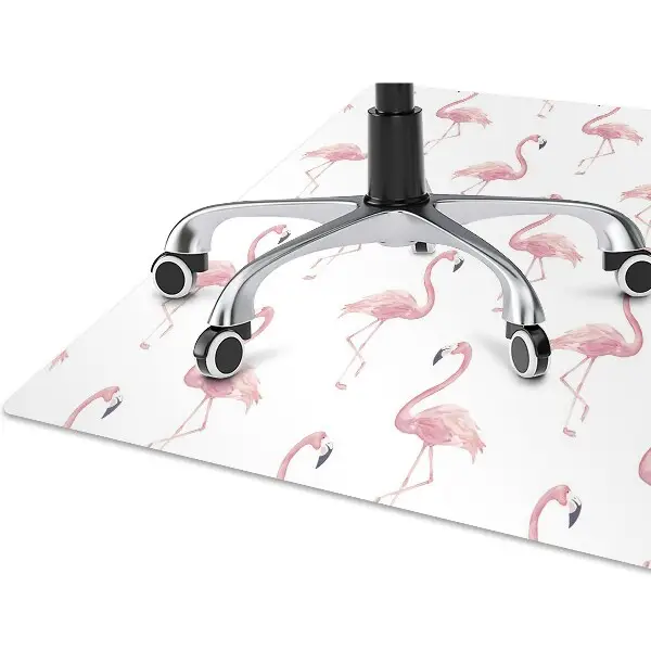 Tapis de chaise de bureau Flamants