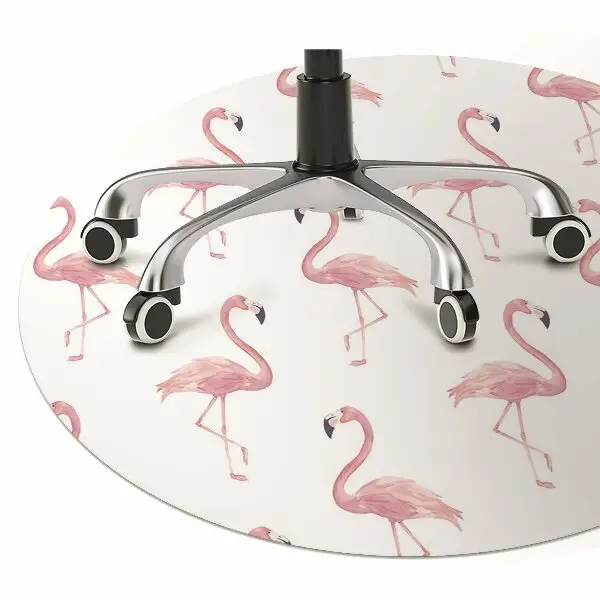 Tapis de chaise de bureau Flamants