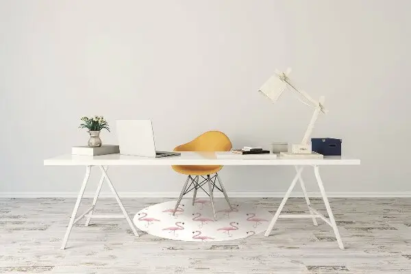 Tapis de chaise de bureau Flamants