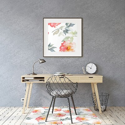 Tapis de chaise de bureau Fleurs de printemps