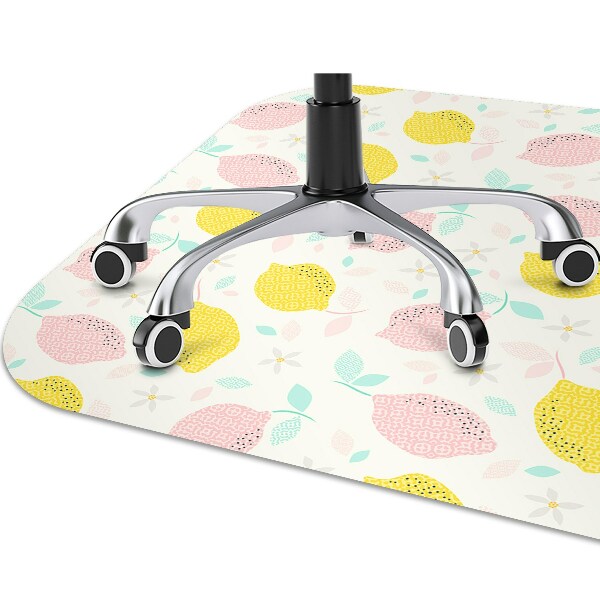 Tapis de chaise de bureau Citron