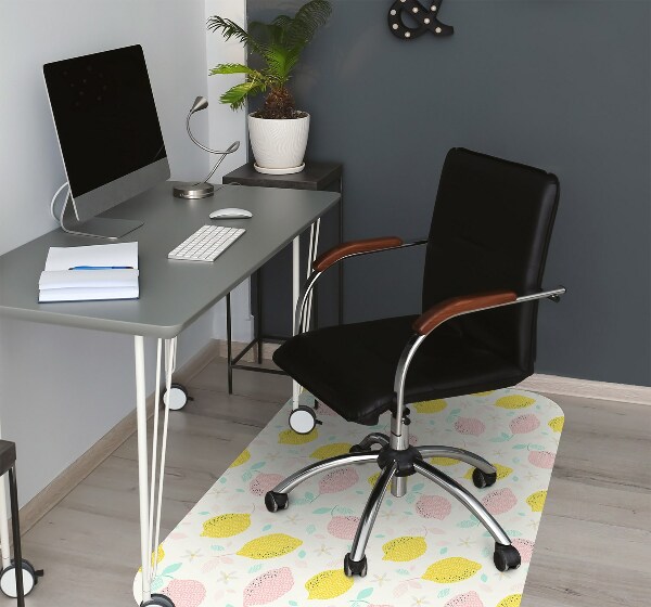 Tapis de chaise de bureau Citron