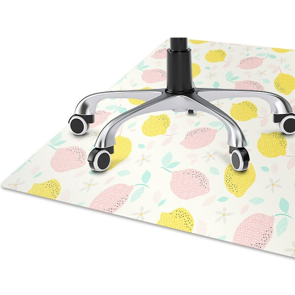 Tapis de chaise de bureau Citron