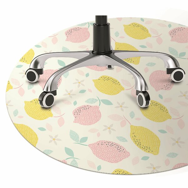 Tapis de chaise de bureau Citron