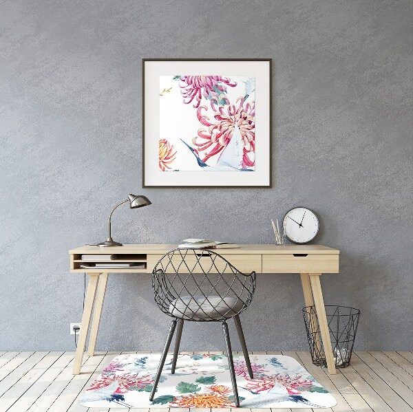 Tapis fauteuil bureau do biura Hérons en fleurs