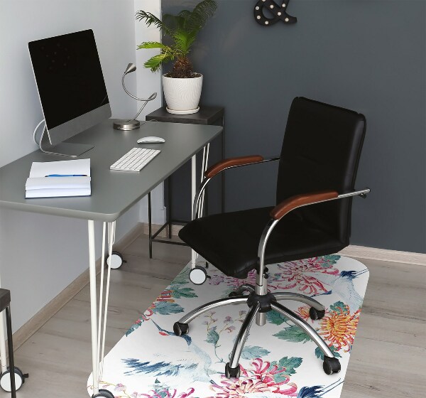 Tapis fauteuil bureau do biura Hérons en fleurs