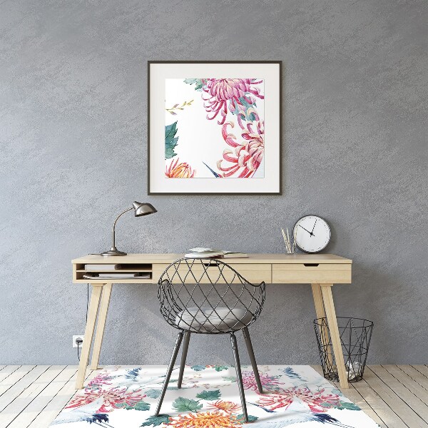 Tapis fauteuil bureau do biura Hérons en fleurs