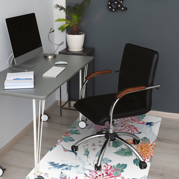 Tapis fauteuil bureau do biura Hérons en fleurs