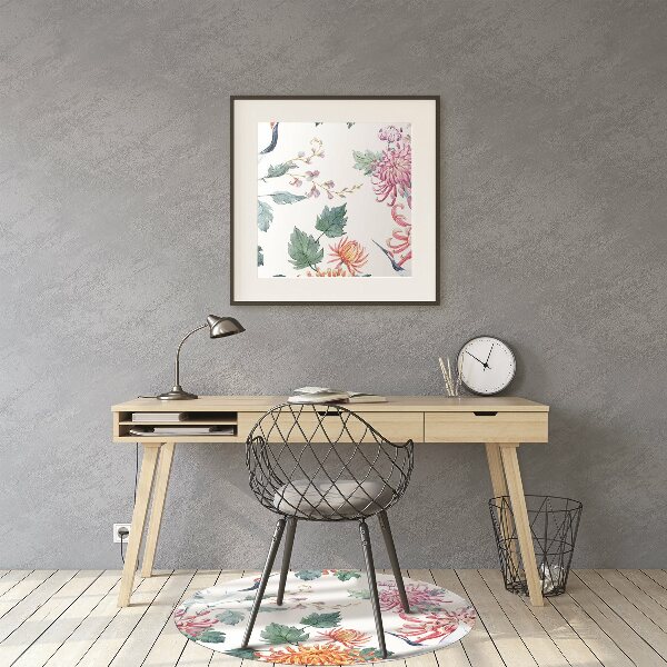 Tapis fauteuil bureau do biura Hérons en fleurs