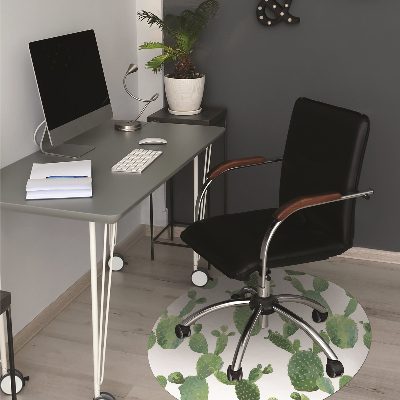 Tapis de chaise de bureau Cactus